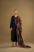 Embroidered Dhanak 3-Piece Suit with Embroidered Shawl - D-067