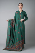 Embroidered Dhanak 3-Piece Suit with Embroidered Shawl - D-078