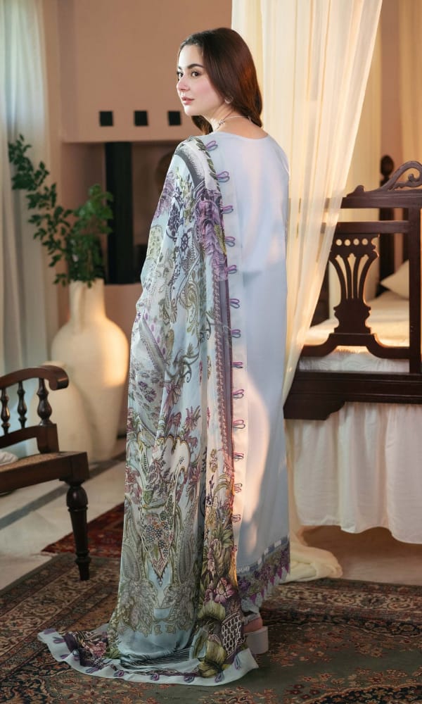 Embroidered Lawn 3-Piece with Diamond Dupatta – BL-087